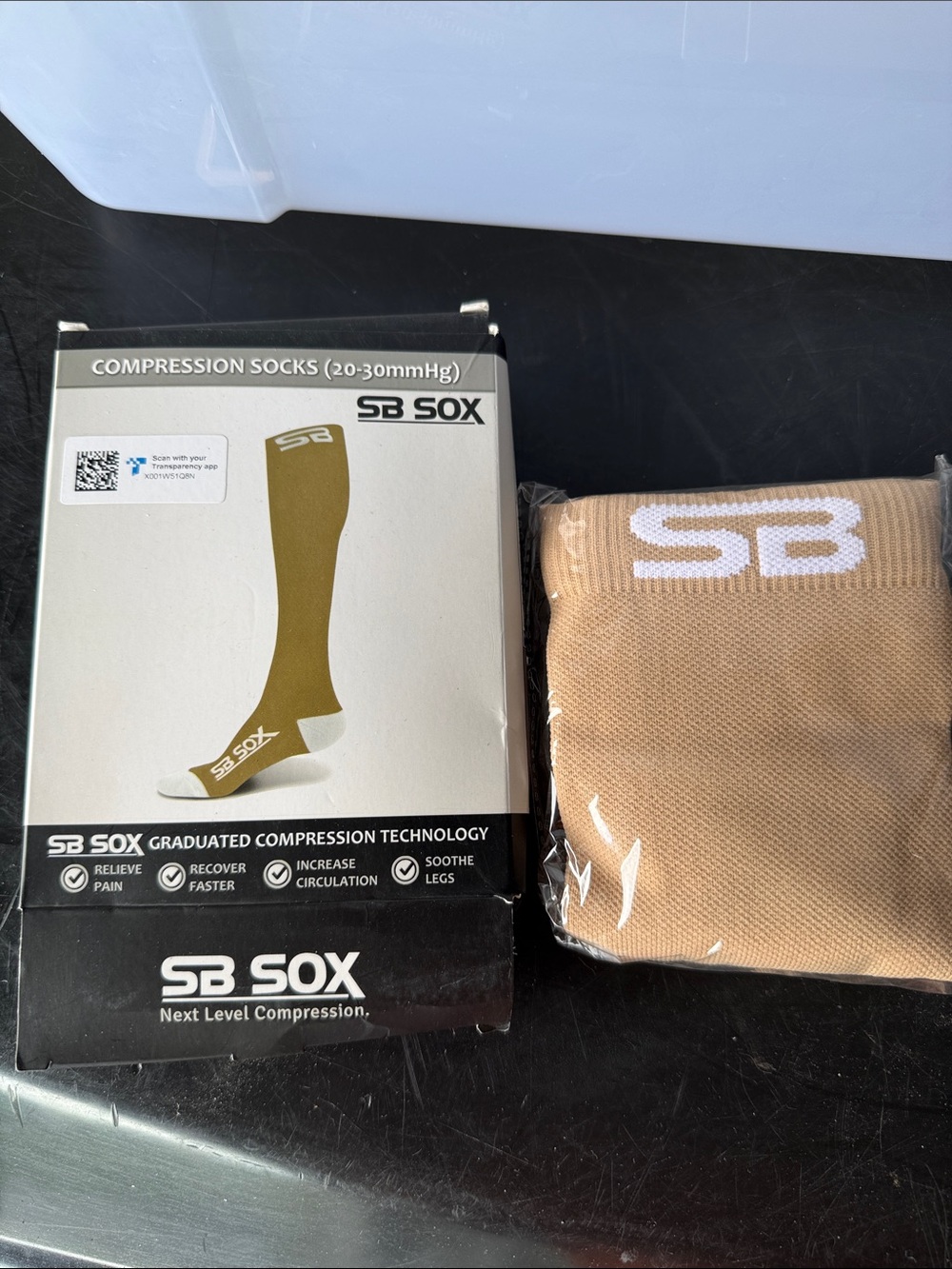 SB Sox Men's Compression Athletic Socks – Tan
